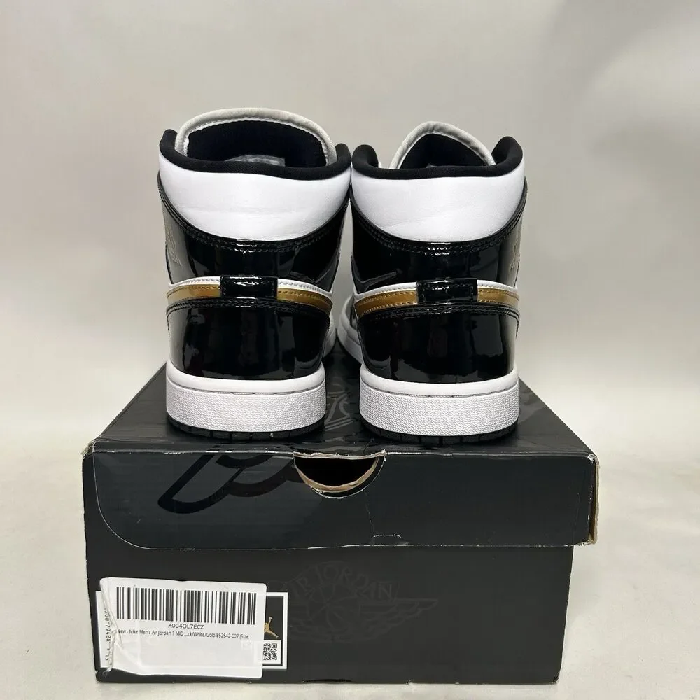 Nike Air Jordan 1 Mid SE “Patent Black Metallic Gold” 2024